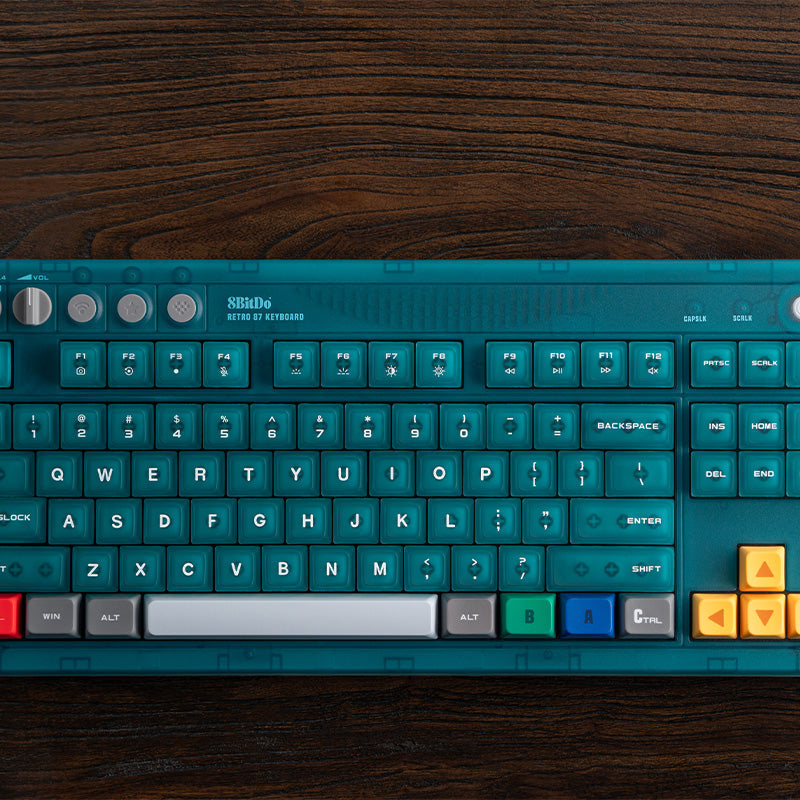 8BitDo Retro 87 Keyboard - Clear Blue